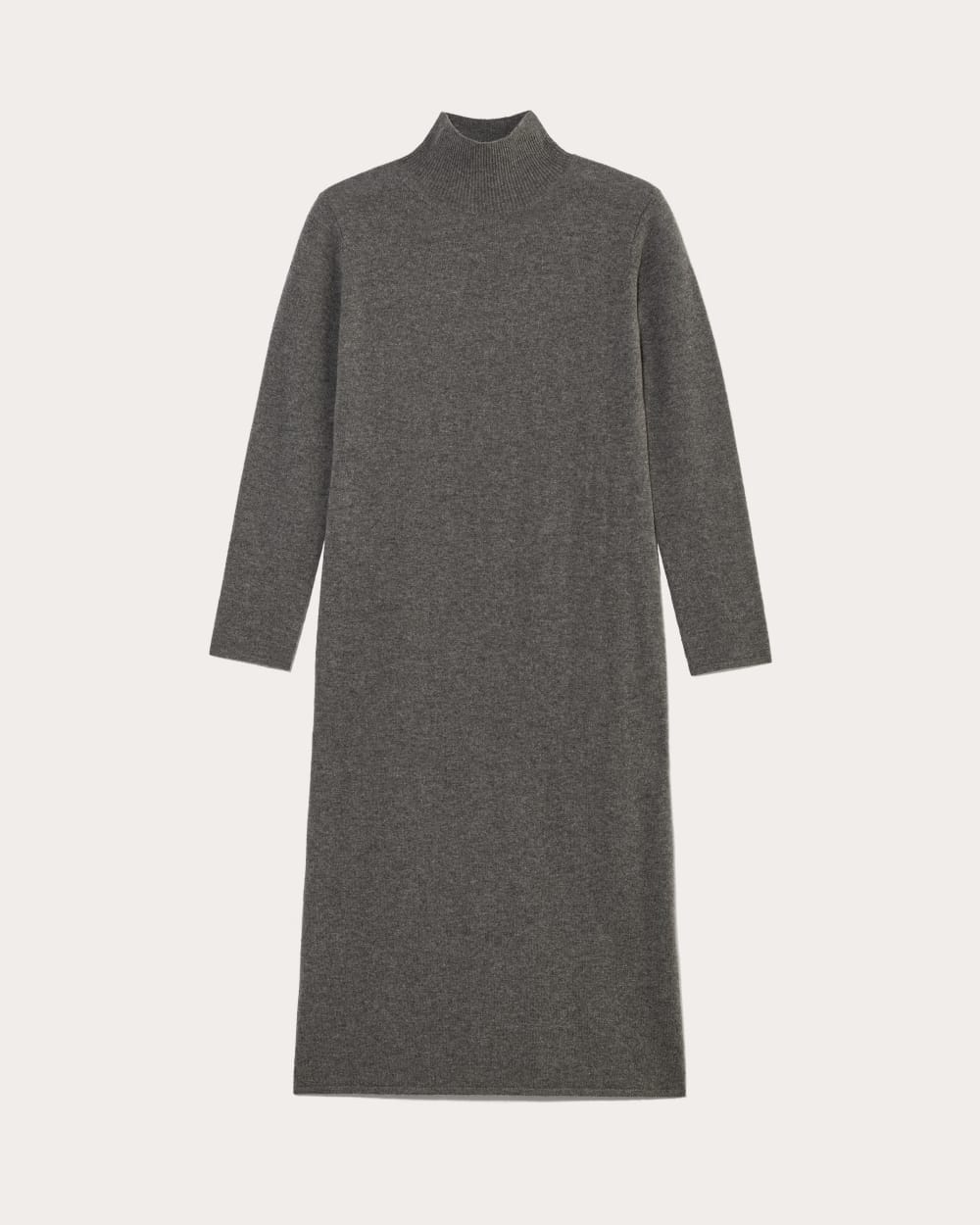 womens-cashmere-turtleneck-sweater-dress-heather-charcoal | alt