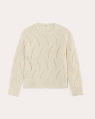 womens-pointelle-sweater-cloud-bone | alt