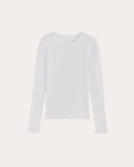 womens-supima-rib-long-sleeve-crew-white | alt