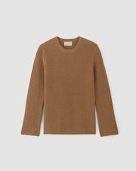 womens-organic-cotton-slim-crew-sweater-toasted-coconut | alt