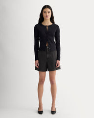 womens-a-line-denim-short-washed-black | primary