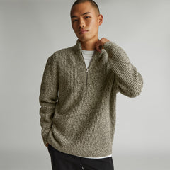mens-felted-merino-half-zip-sweater-seafoam-green-kambaba | primary