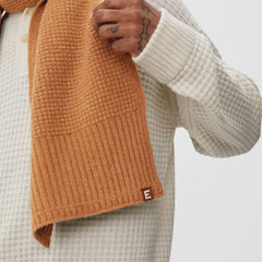 unisex-felted-merino-waffle-knit-scarf-camel