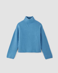 womens-felted-merino-funnel-pullover-heritage-blue | alt