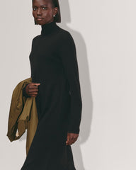 womens-cashmere-turtleneck-sweater-dress-black