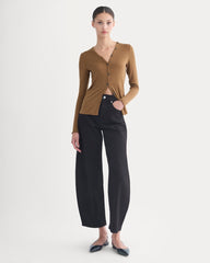 womens-sheer-v-neck-cardigan-butterluxe-toffee