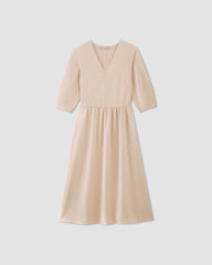 womens-tencel-puff-sleeve-dress-whisper-pink | alt