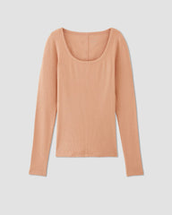 womens-pima-micro-rib-long-sleeve-tee-blush-pink | alt