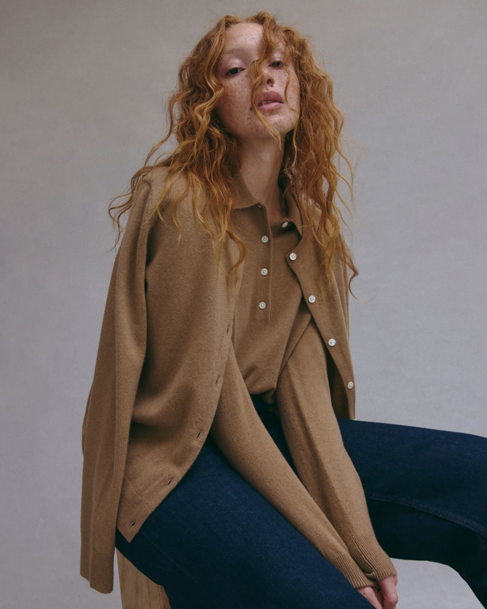 womens-cashmere-classic-sweater-polo-tigers-eye | editorial