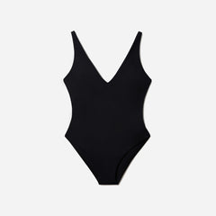 womens-v-neck-one-piece-black | alt