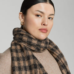 unisex-alpaca-patterned-scarf-tobacco-brown-hthr-black-buffalo-check | alt