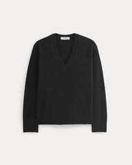 womens-cashmere-relaxed-v-neck-classic-black | alt