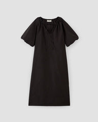 womens-supima-puff-sleeve-dress-black | alt