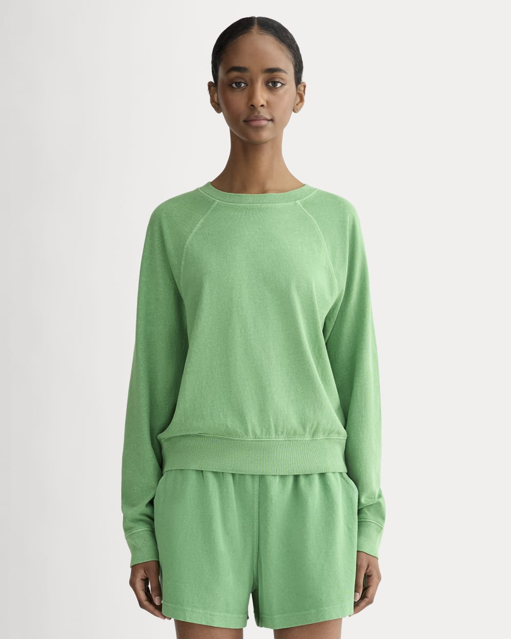 womens-premium-weight-jersey-top-green-garment-dye | primary