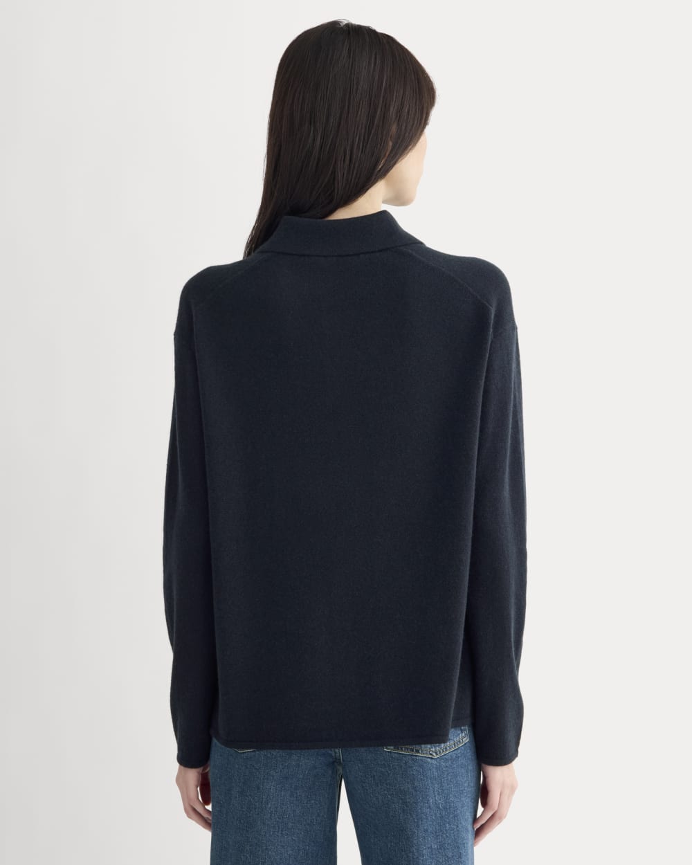 womens-cashmere-button-up-shirt-navy