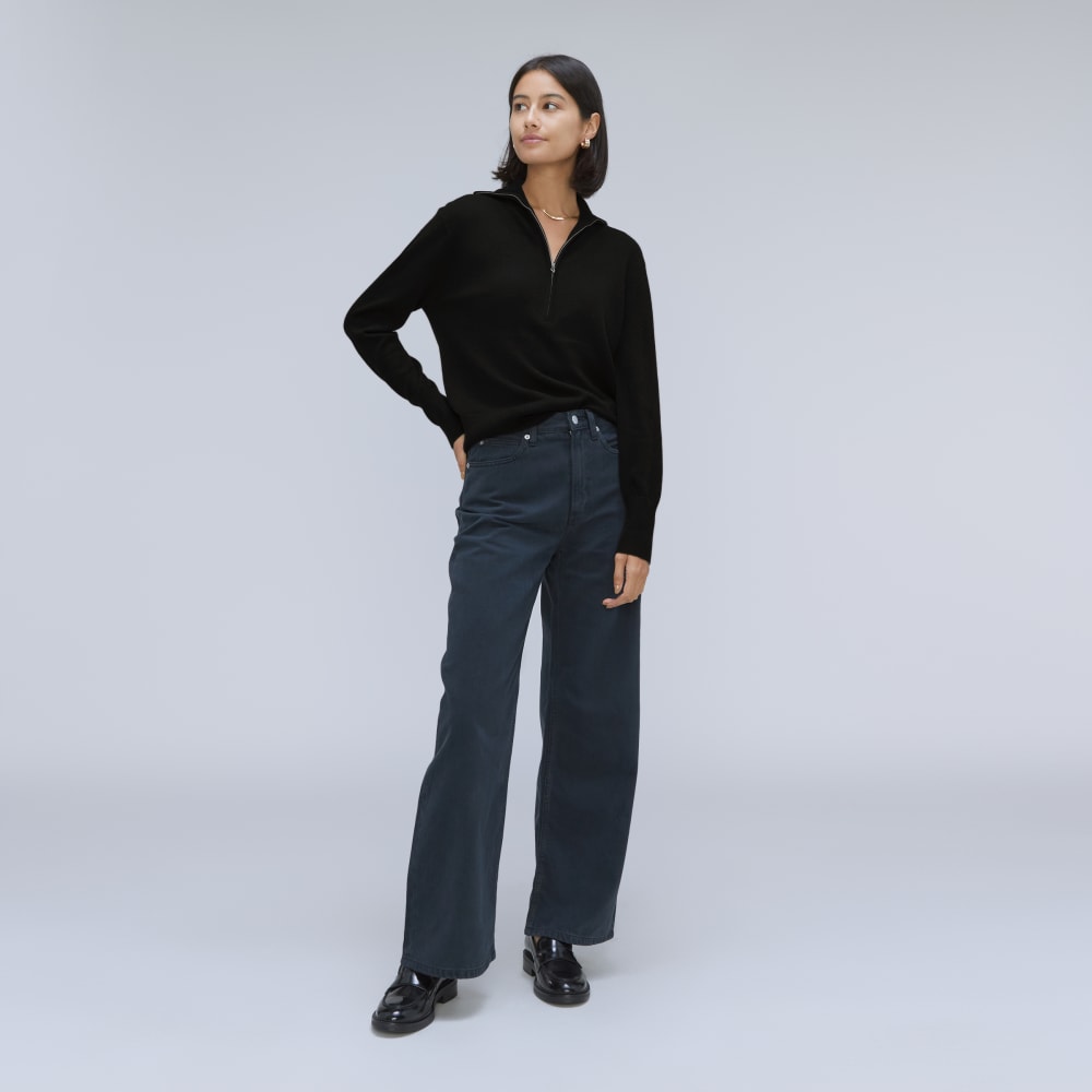 womens-luxe-merino-half-zip-sweater-black