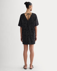 womens-eyelet-mini-shift-dress-black