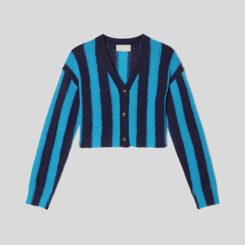 womens-alpaca-v-neck-cropped-cardigan-methyl-blue-ocean-cavern | alt