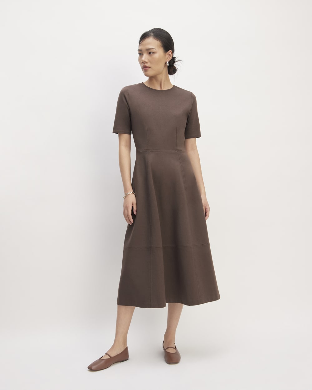 womens-dream-short-sleeve-dress-earth-brown | primary