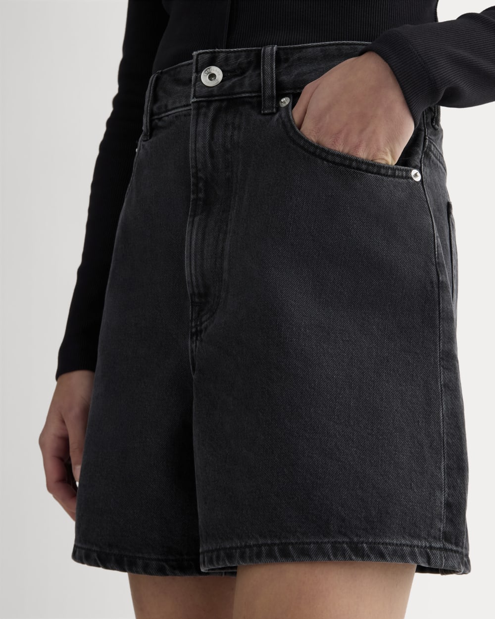 womens-a-line-denim-short-washed-black