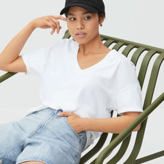 womens-organic-ctn-boxy-v-tee-white | alt