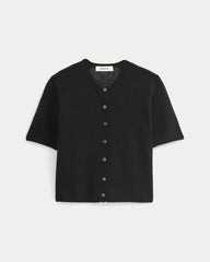 womens-air-alpaca-short-sleeve-cardigan-black | alt