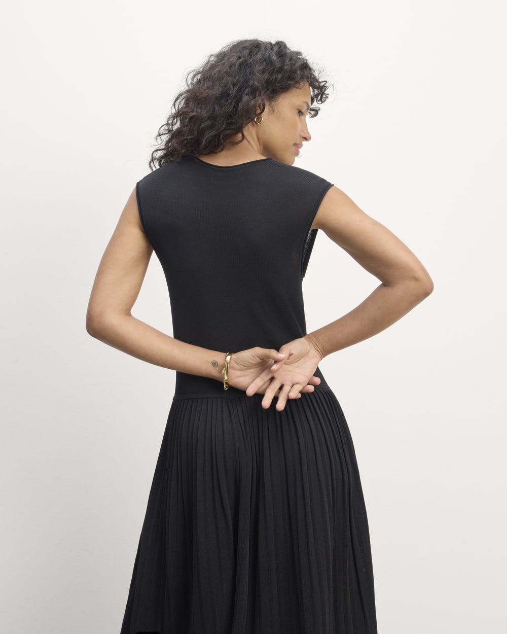 womens-viscose-knit-pleated-dress-black