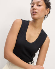 womens-tencel-rib-shimmy-tank-black