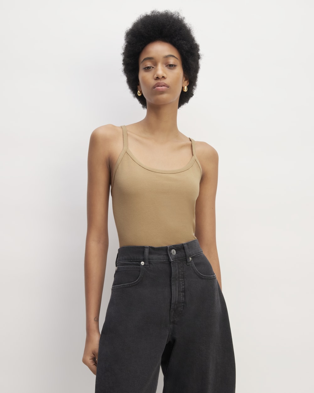 womens-supima-spaghetti-strap-cami-tigers-eye | primary