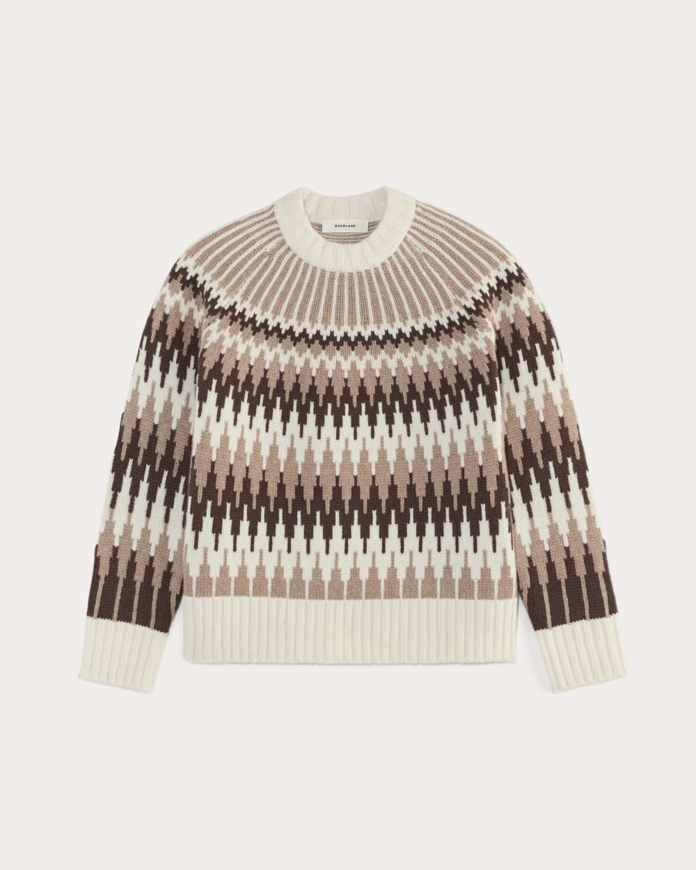 womens-fair-isle-crew-sweater-bone-brown-fair-isle | alt