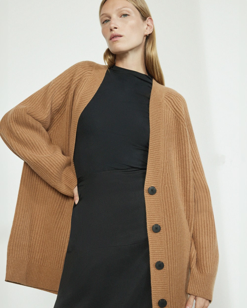 womens-felted-merino-cocoon-cardigan-deep-camel