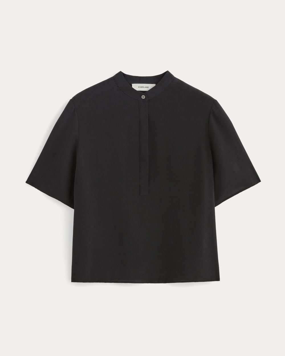 womens-washable-silk-ss-popover-top-black | alt