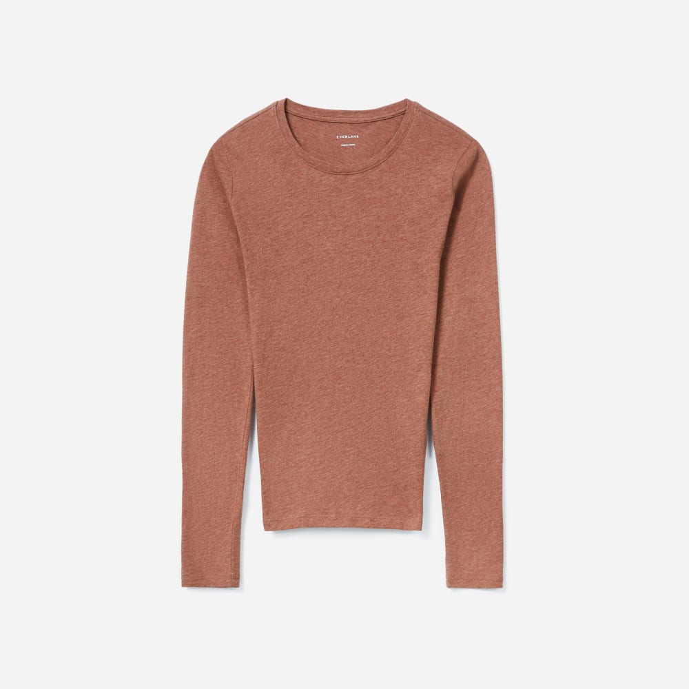 womens-organic-cotton-slim-ls-crew-hthr-brown | primary