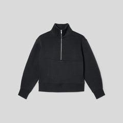 womens-retrack-half-zip-sweatshirt-black | alt