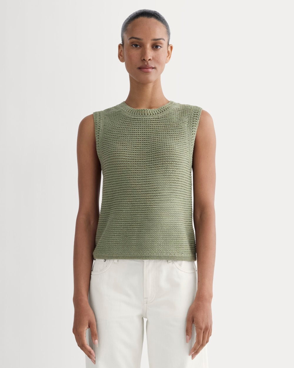 womens-organic-cotton-open-stitch-tank-sagebrush | primary