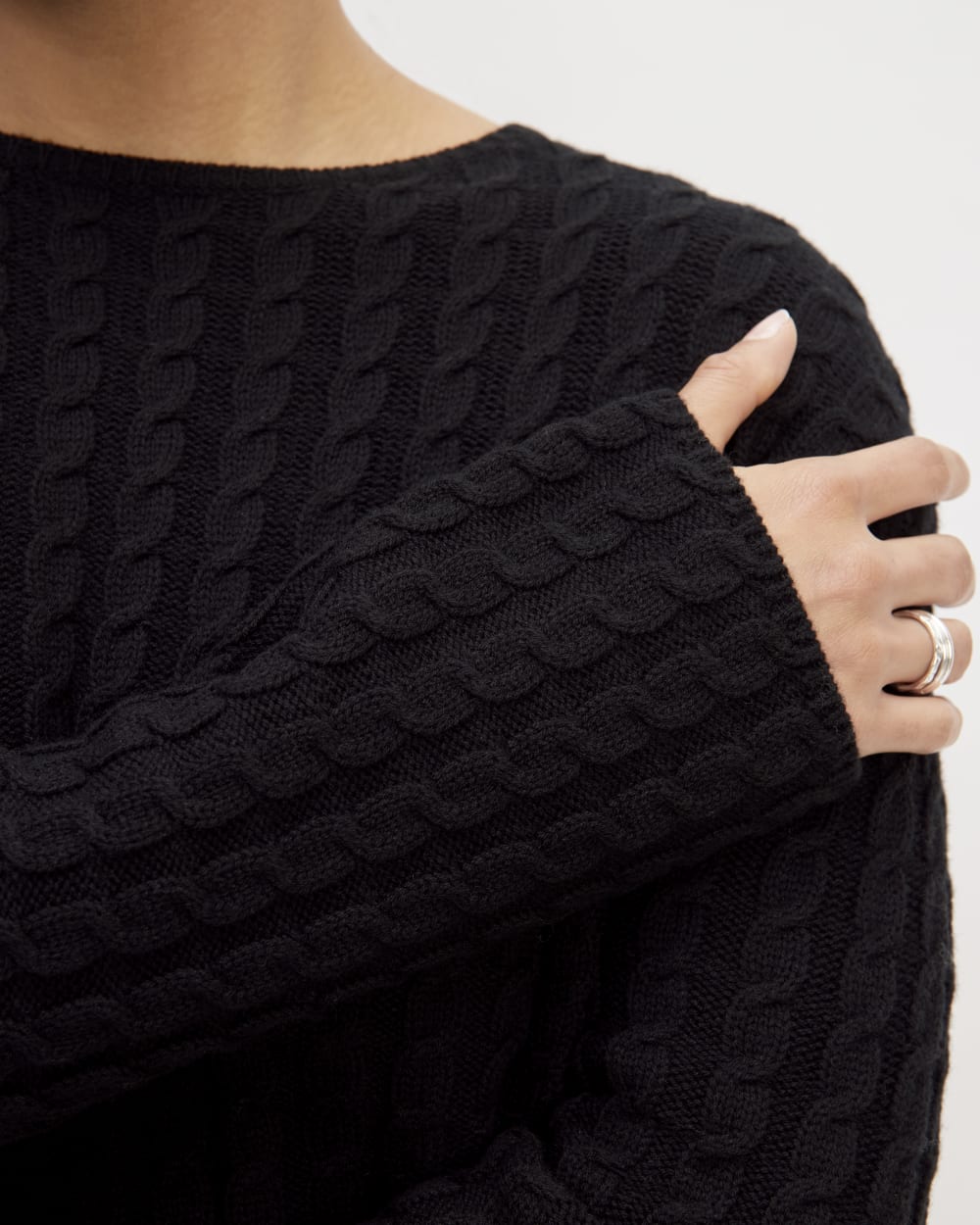 womens-cotton-merino-cable-crew-black