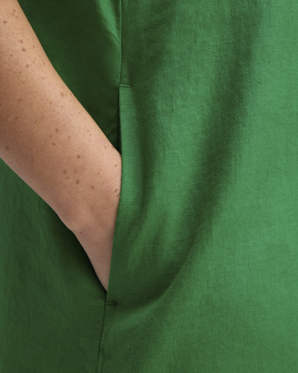 womens-linen-shirt-dress-grass-green