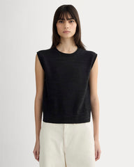 womens-muscle-sweater-cotton-linen-black | primary