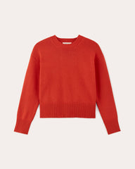 womens-organic-cotton-crew-sweater-poppy-red | alt