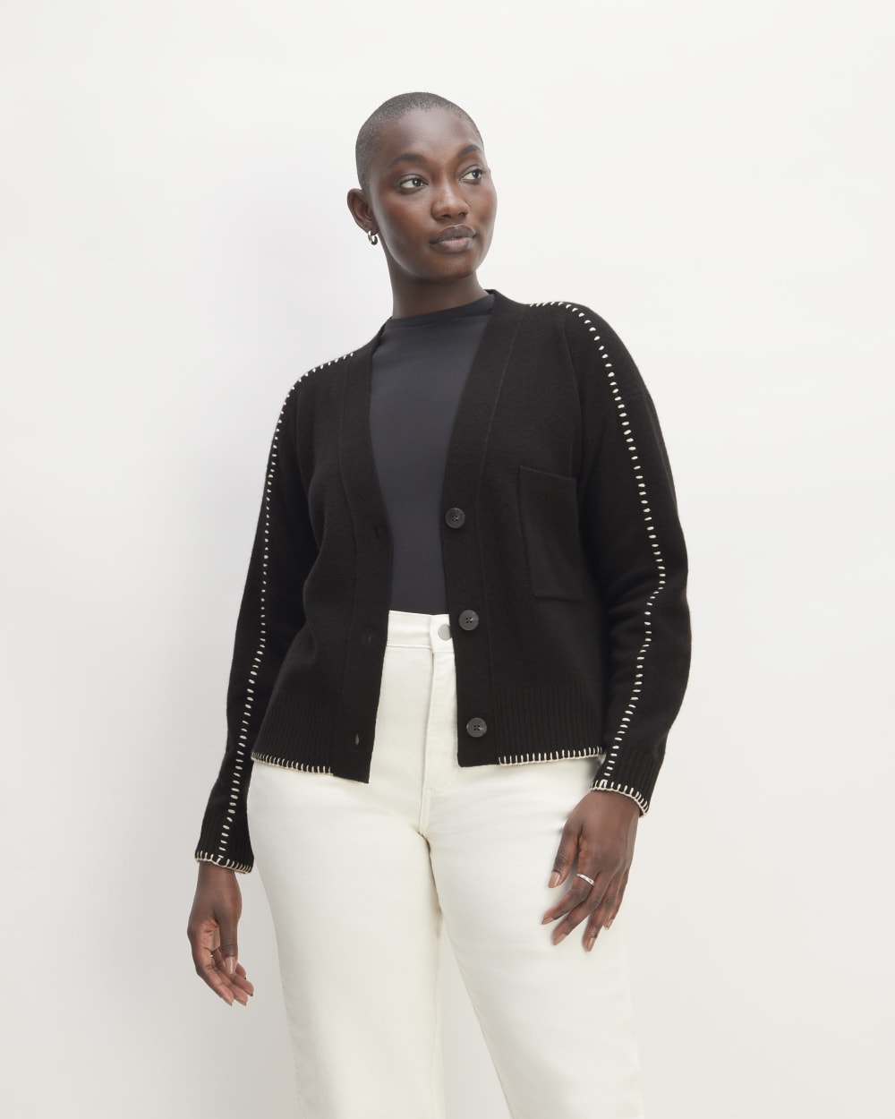 womens-merino-wool-cardigan-black-pale-pink | primary