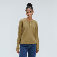womens-organic-ctn-waffle-henley-fennel-seed | primary
