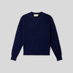 womens-knitted-sweatshirt-bright-navy | alt