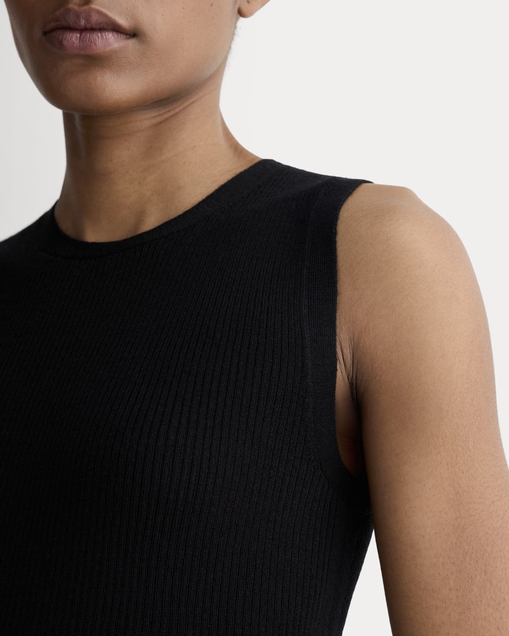 womens-ultrafine-merino-ribbed-shell-tank-black