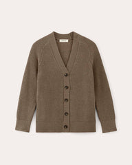 womens-cotton-v-neck-cocoon-cardigan-heather-taupe | alt