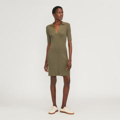 womens-ribbed-short-sleeve-polo-dress-kalamata | primary