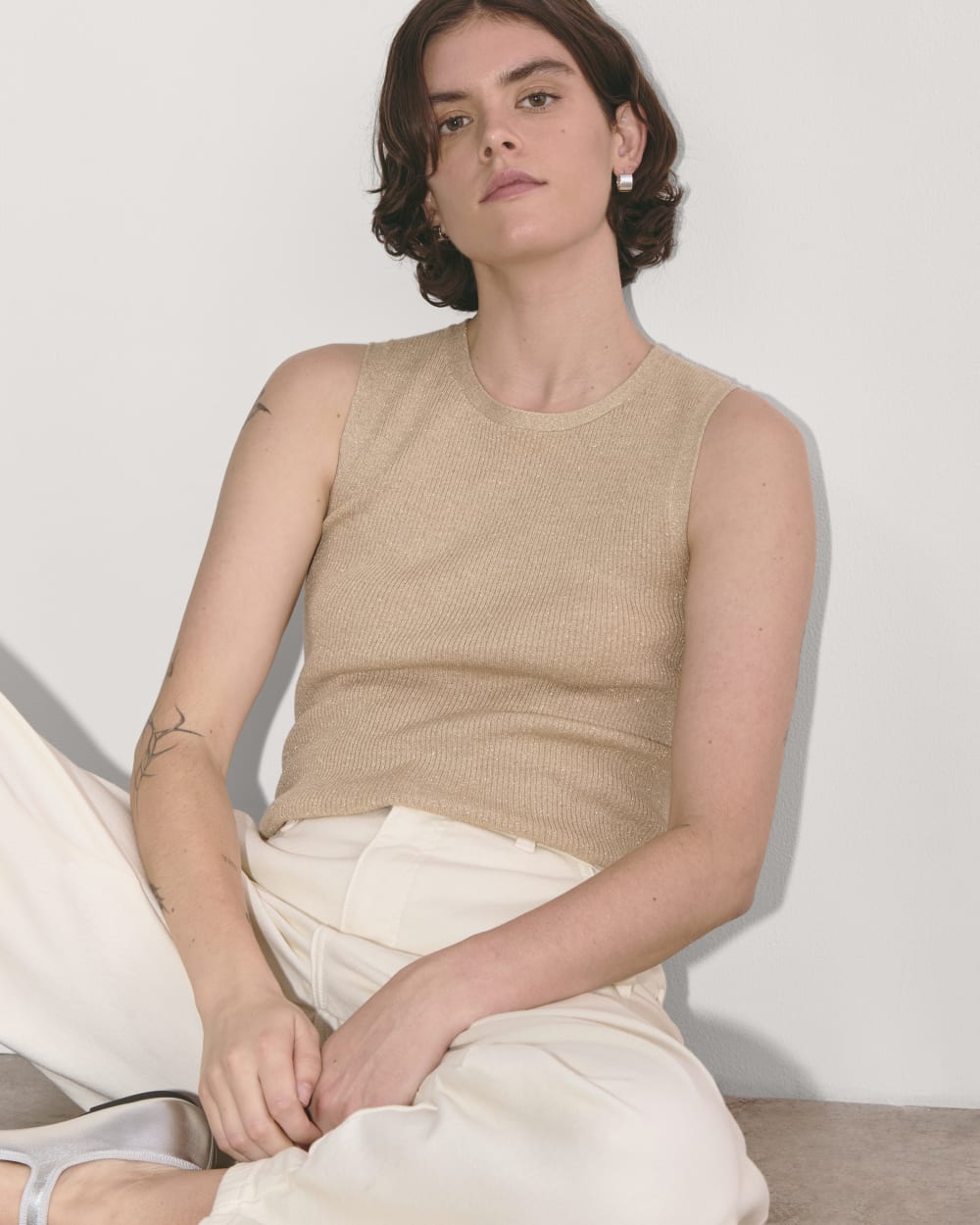womens-lurex-merino-ribbed-tank-gold