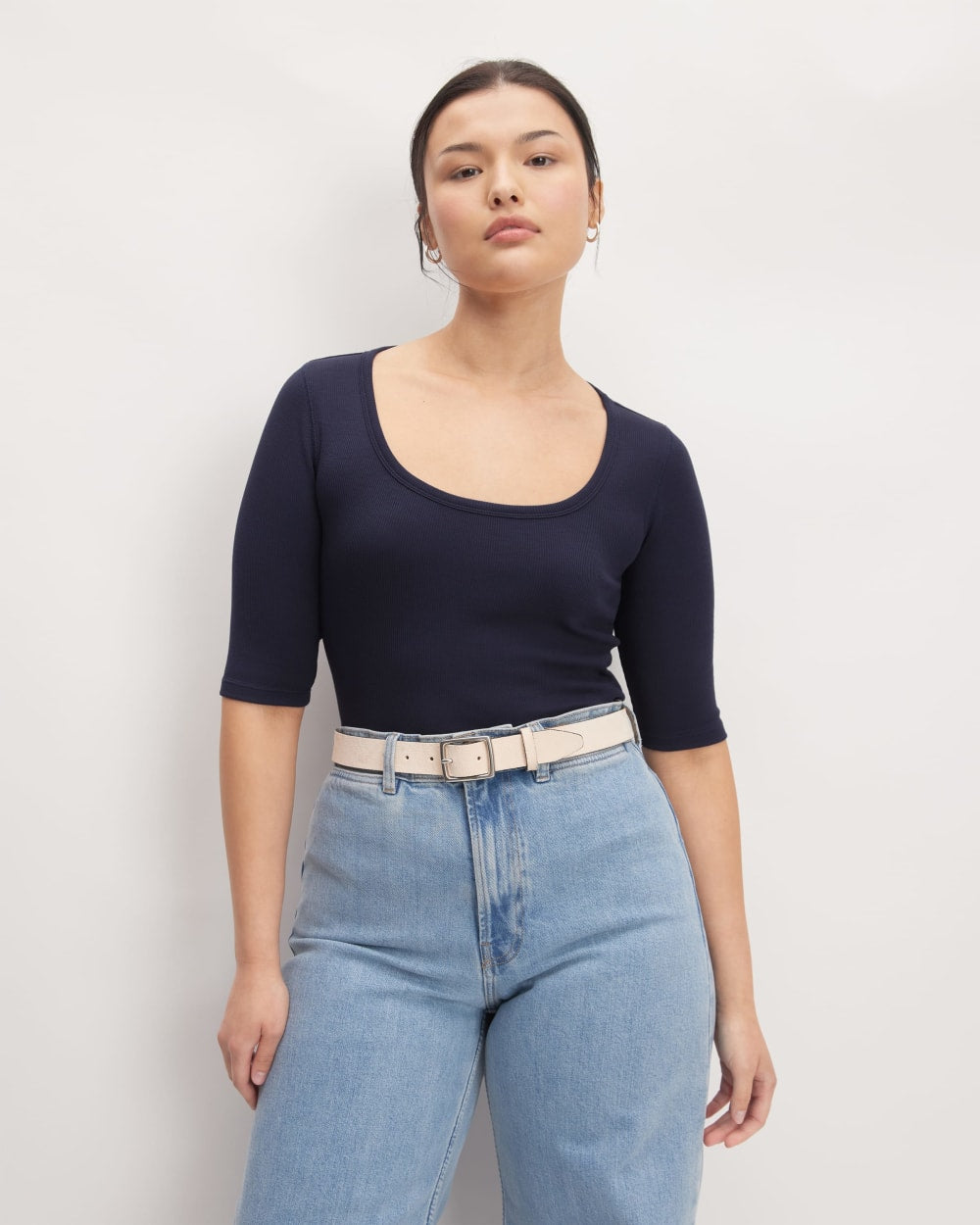 womens-supima-micro-rib-scoop-neck-navy | primary