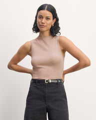 womens-supima-micro-rib-funnel-neck-tank-dusty-rose | primary