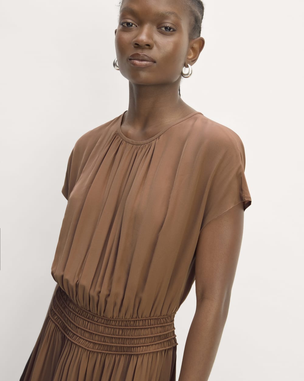 womens-viscose-gathered-midi-dress-carob-brown