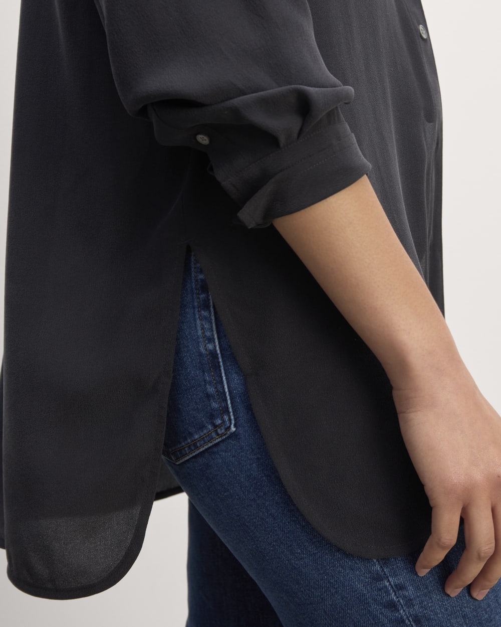 womens-washable-silk-oversized-shirt-black